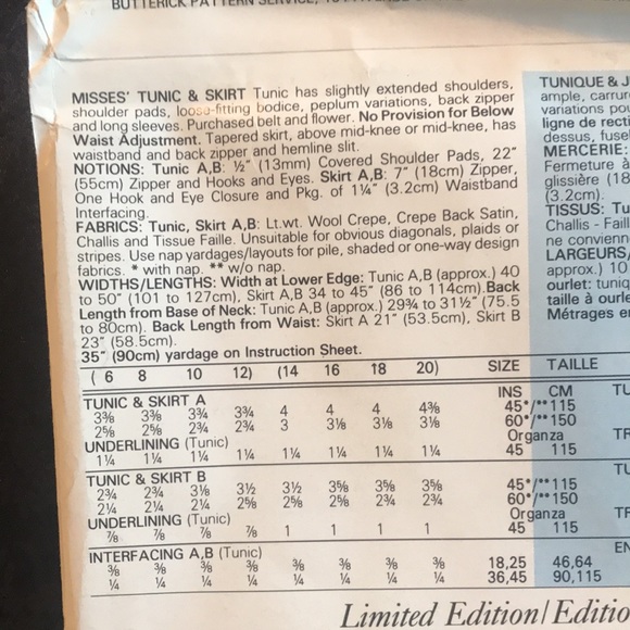 Butterick Vintage 1988 Dress pattern sizes 6-8-10-12 - Picture 3 of 7